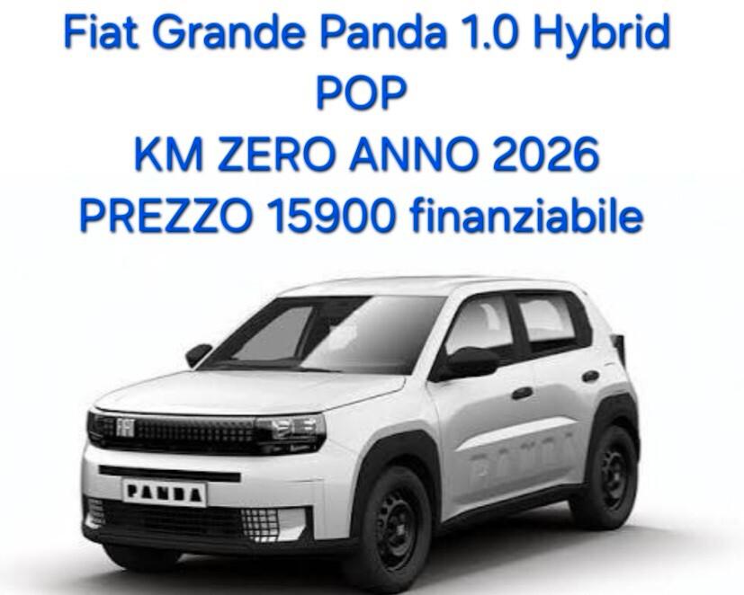 Fiat Grande Panda 1.2 Hybrid 110 CV S&S Pop km zero a € 199 mese