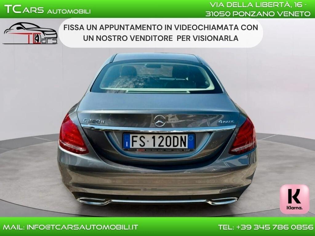 MERCEDES C220 4MATIC AUTO-PELLE-KM CERTIFICATI