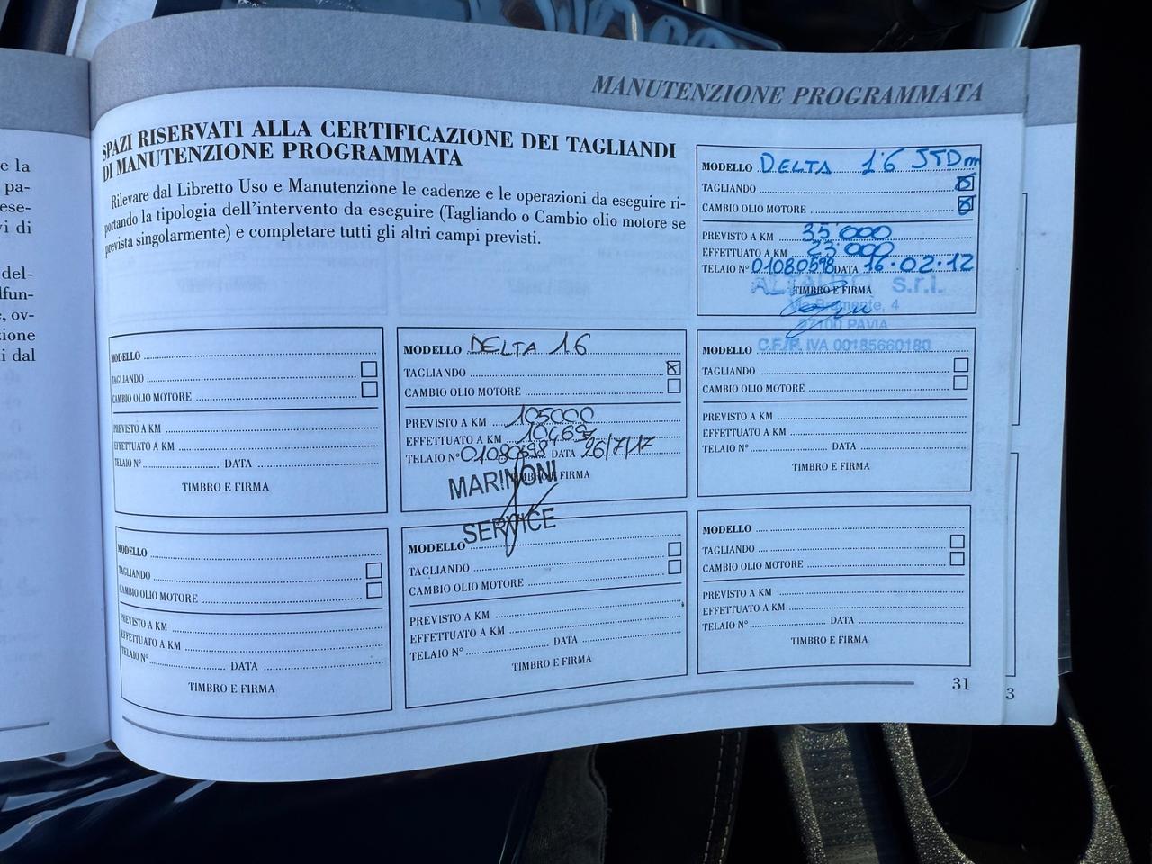 Lancia Delta 1.6 MJT DPF Platino PERFETTA