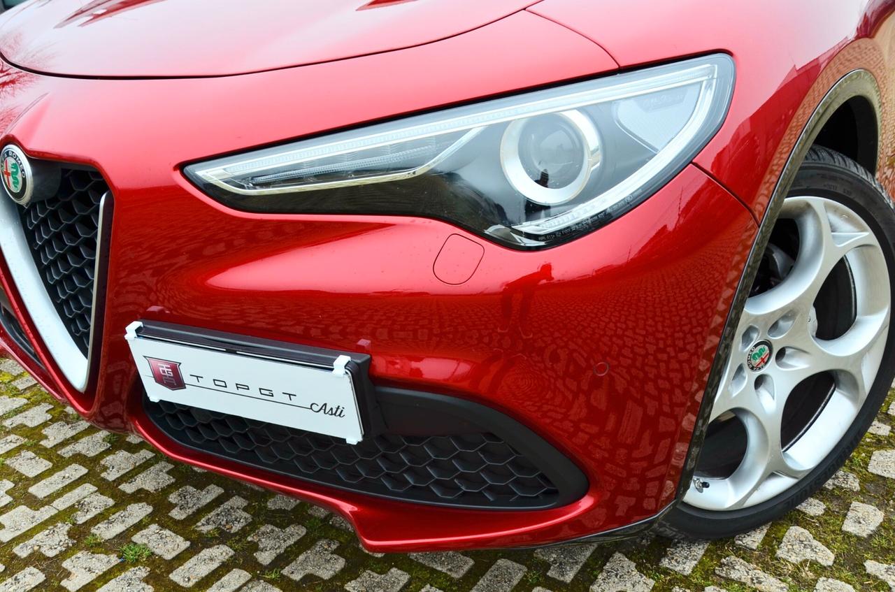ALFA ROMEO STELVIO 2.2 t 6C VILLA D'ESTE Q4 210cv AUT, ROSSO ETNA, UNICOPROPRIETARIO, SERVICE UFFICIALI, EURO 6D, 21", PERMUTE