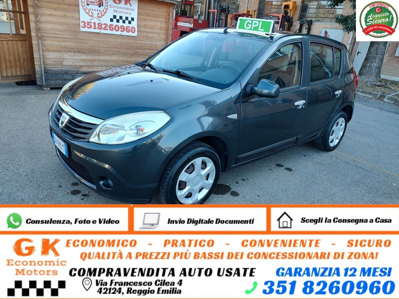 Dacia Sandero 1.4 8V GPL 55kw, OK NEOPATENTATI, GARANZIA L.12 MESI