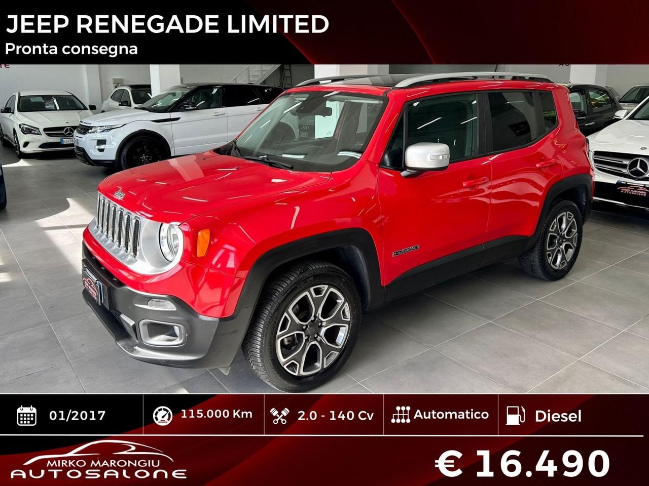 Jeep Renegade 2.0 Mjt 140CV 4WD LIMITED finanziabile