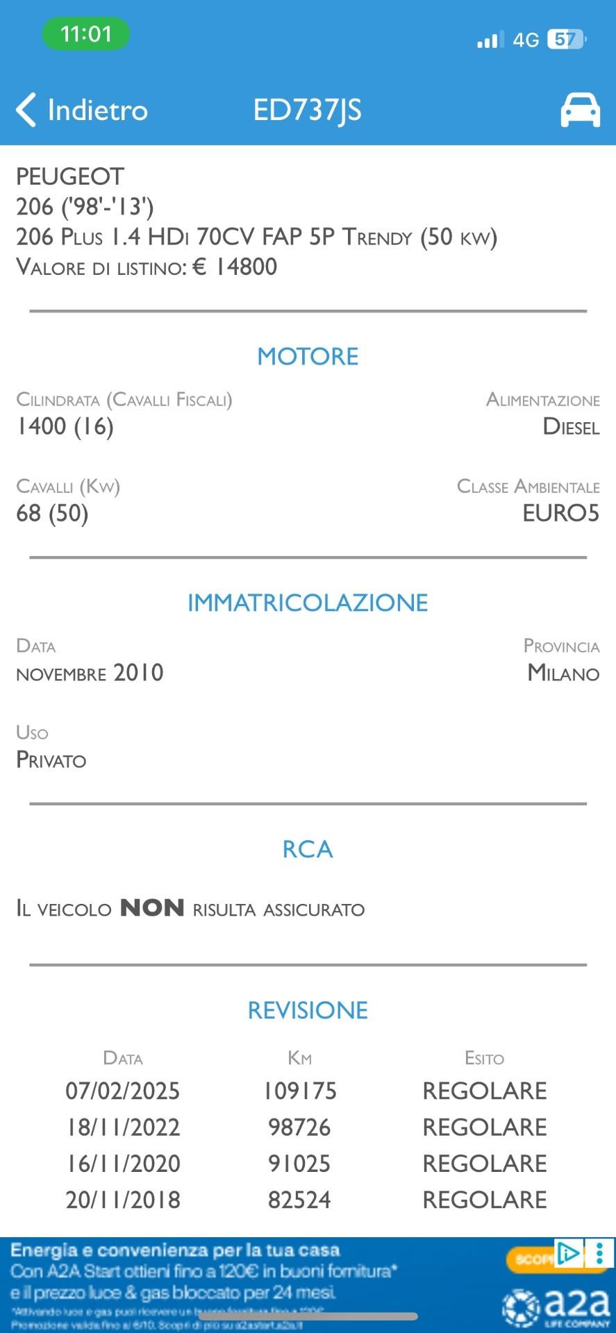 Peugeot 206 Plus per neopatentati