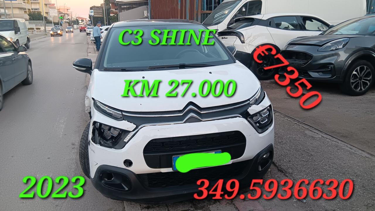Citroen C3 SHINE INCIDENTATA SINISTRATA MONDIALCARS 023