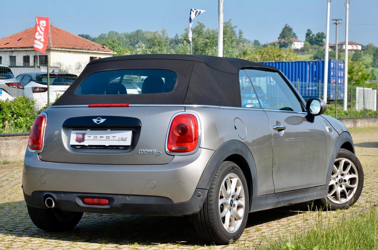 MINI COOPER D CABRIO 2.0 116cv AUTO, UFF ITALIANA, EURO 6B, RING COLORATO, LUCI AMBIENTE, NAVI, PERMUTE