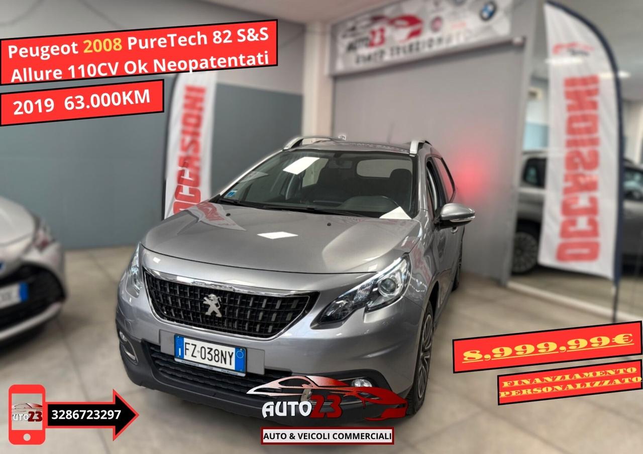 Peugeot 2008 PureTech 82 S&S Allure 110CV Ok Neopatentati