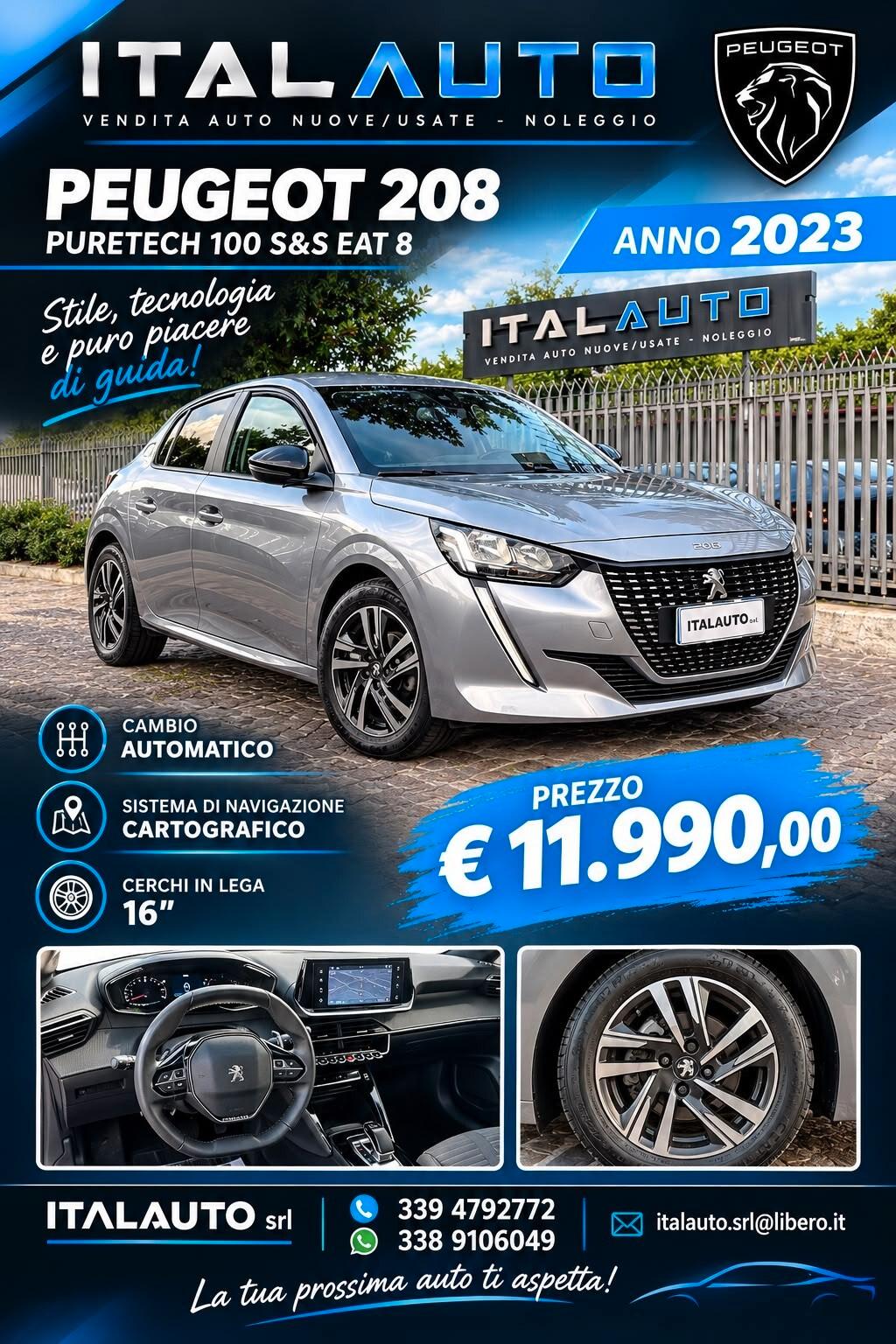 Peugeot 208 PureTech 100 Stop&Start EAT8 5 porte Active Pack