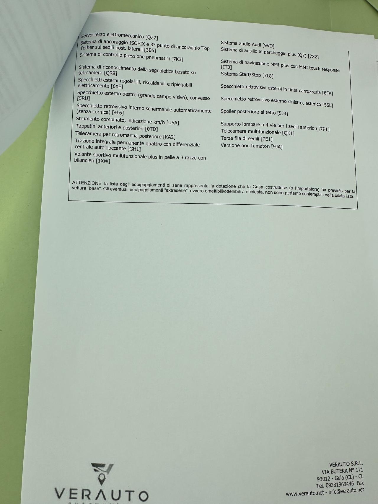 Audi Q7 3.0 tdi Sline possibilità noleggio no scoring