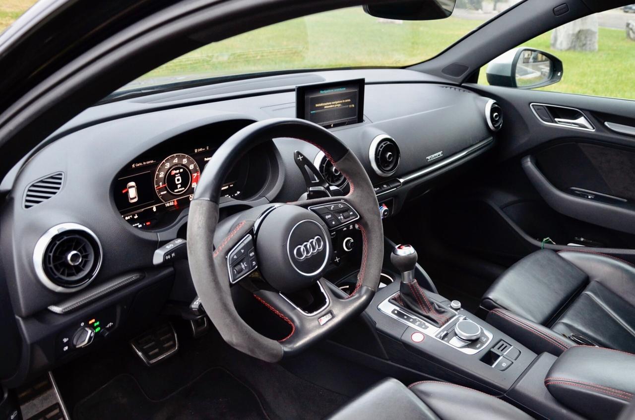 AUDI RS3 SPORTBACK 2.5 TFSI QUATTRO S-TRONIC 400cv TETTO, PACK DYNAMIC, SCARICO MILLTEK, EURO 6D-TEMP, PERMUTE