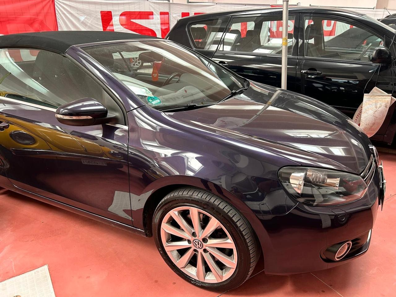 VOLKSWAGEN GOLF CABRIO serie 6 BLUEMOTION LED Diesel 2.0 CV 140 Km 168.487 garanzia 12 mesi