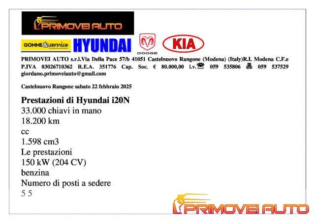 HYUNDAI i20 N 1.6 T-GDI MT N-Performance