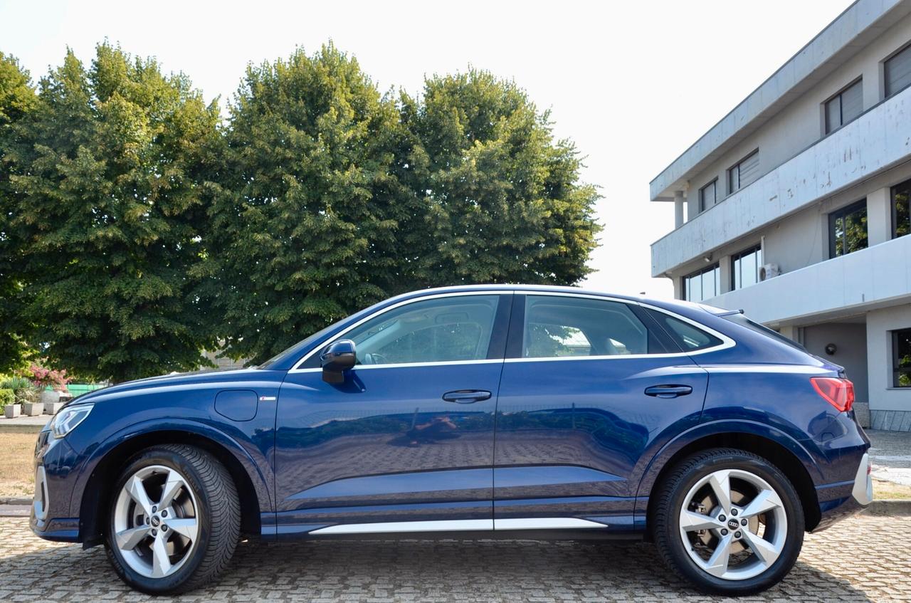 AUDI Q3 SPORTBACK 45 1.4 TFSI S-LINE EDITION 245cv S-TRONIC, GARANZIA AUDI 2/27, UFF ITALIANA, SERVICE AUDI, FULL LED, RETROCAMERA, APPLE ANDROID, PERMUTE