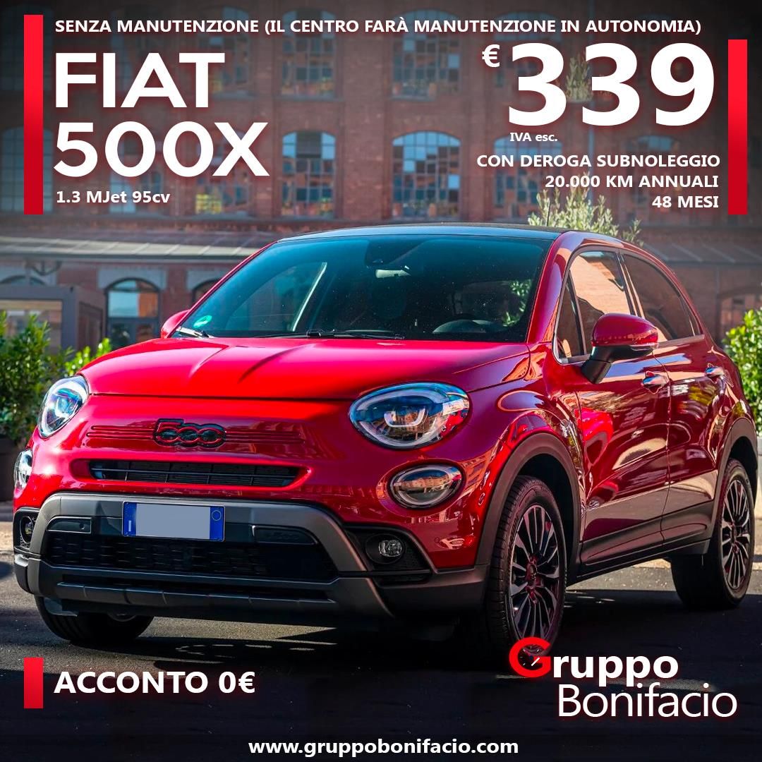 Deroga a sub-noleggio FIAT 500X 