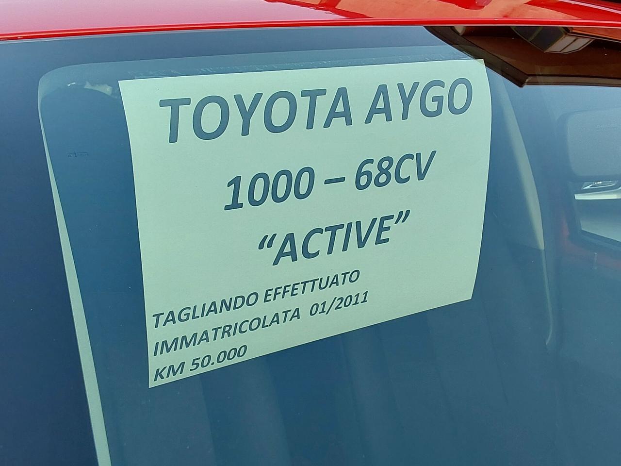 Toyota Aygo 1.0 68 CV ACTIVE 5 Porte Km 50.000