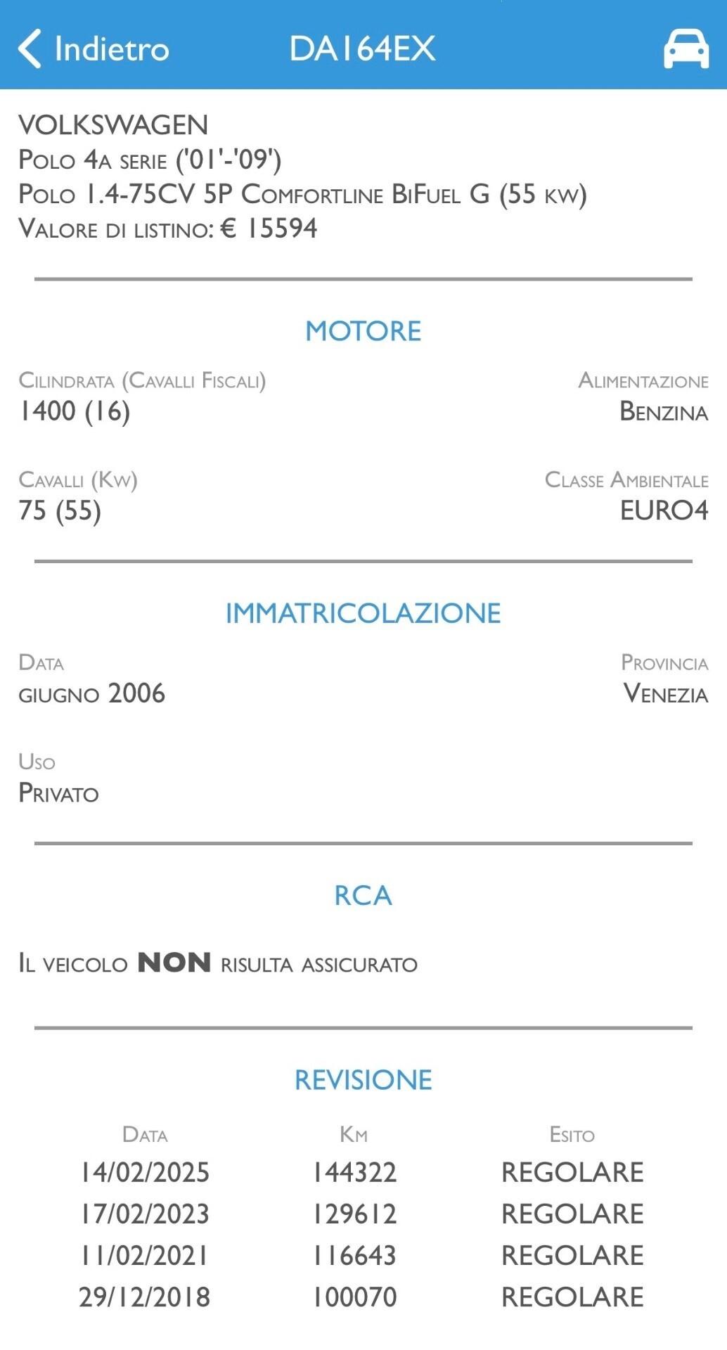 Volkswagen Polo 1.4/75CV 16V 5p. UNICO