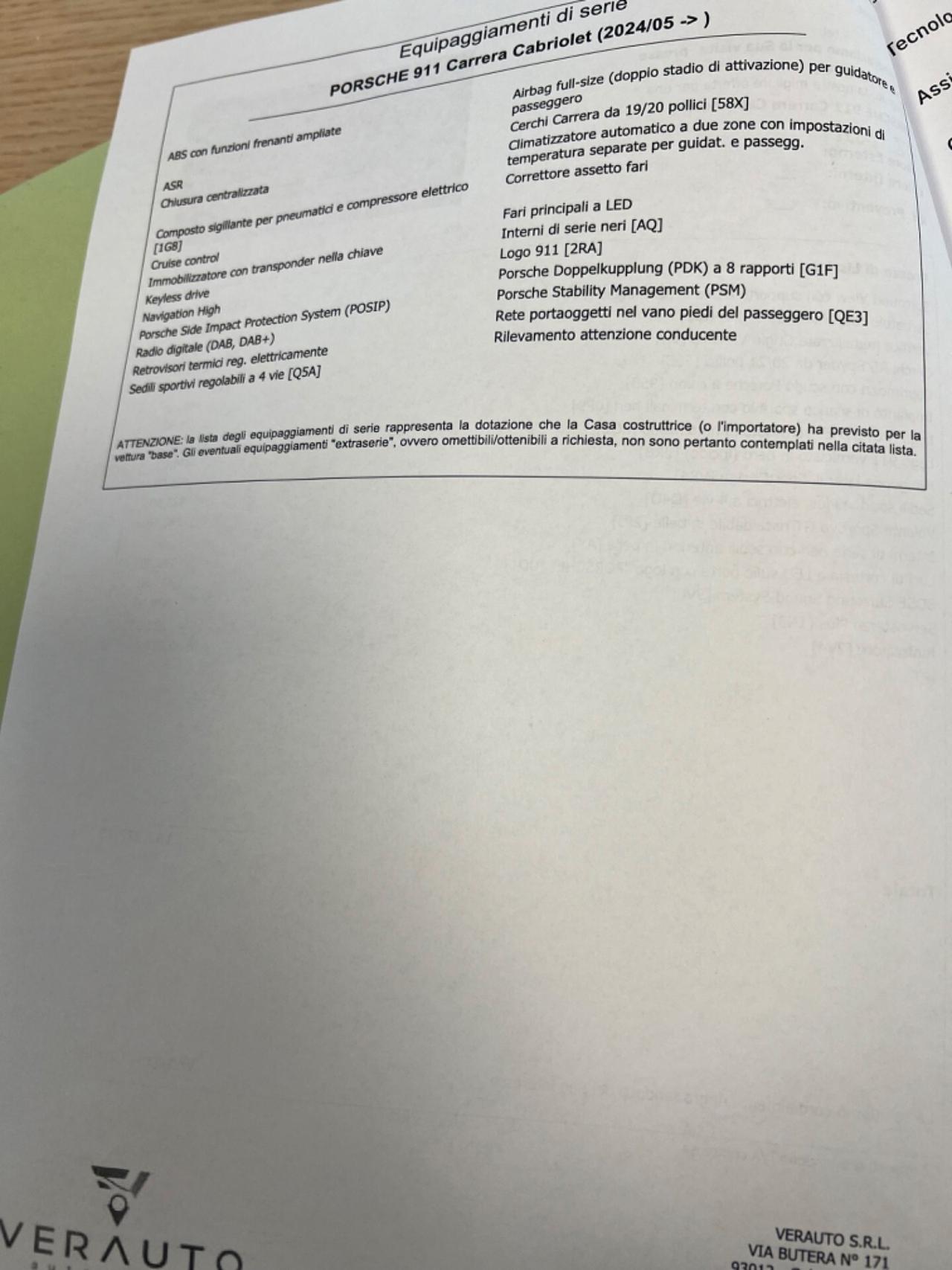 Porsche 992 Carrera Cabrio possibilità noleggio no scoring