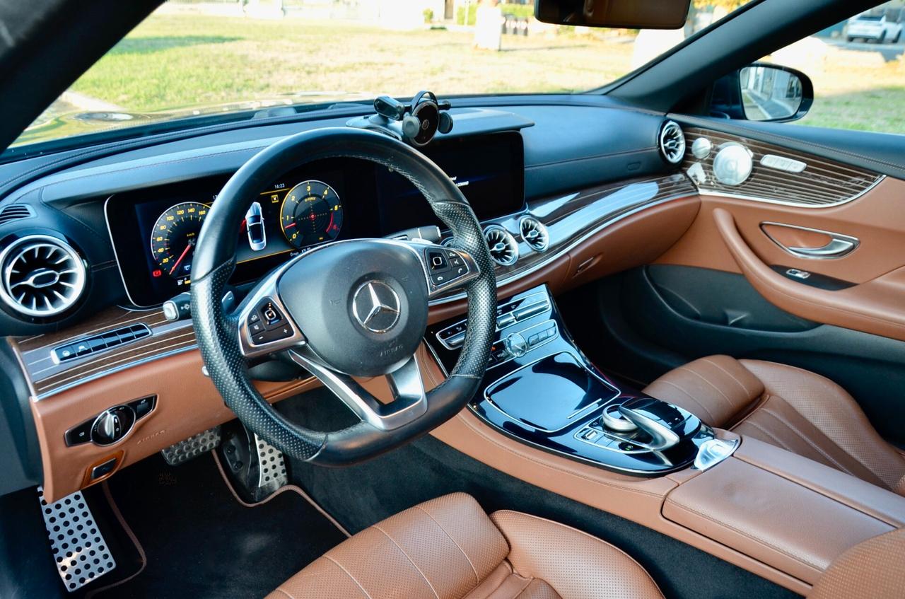 MERCEDES-BENZ E 350d CABRIO PREMIUM AMG LINE 4MATIC 258cv AUTO, EURO 6C, SERVICE DIMOSTRABILI, BURMESTER, MULTIBEAM, PELLE TOTALE, 19°, PERMUTE