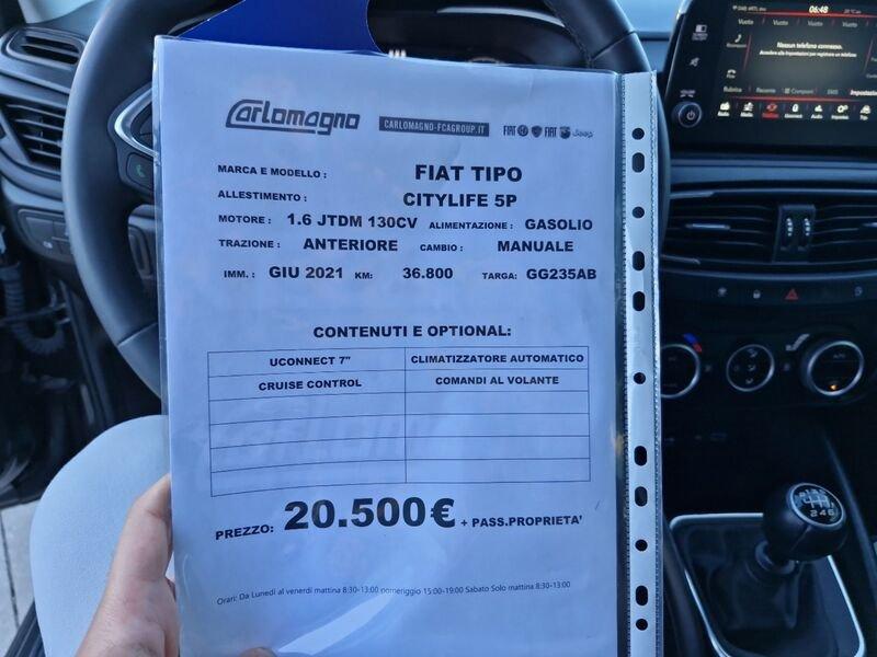 FIAT Tipo 5porte II 2021 5p 1.6 mjt City Life s&s 130cv