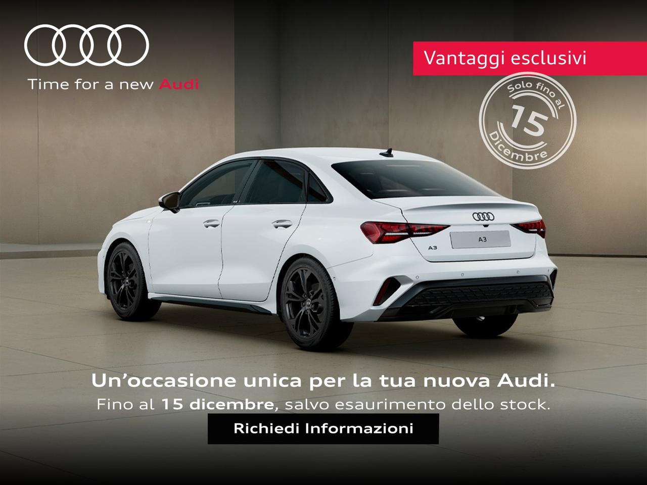 Audi A3 sedan 2.0 tdi s line edition 150cv s-tronic