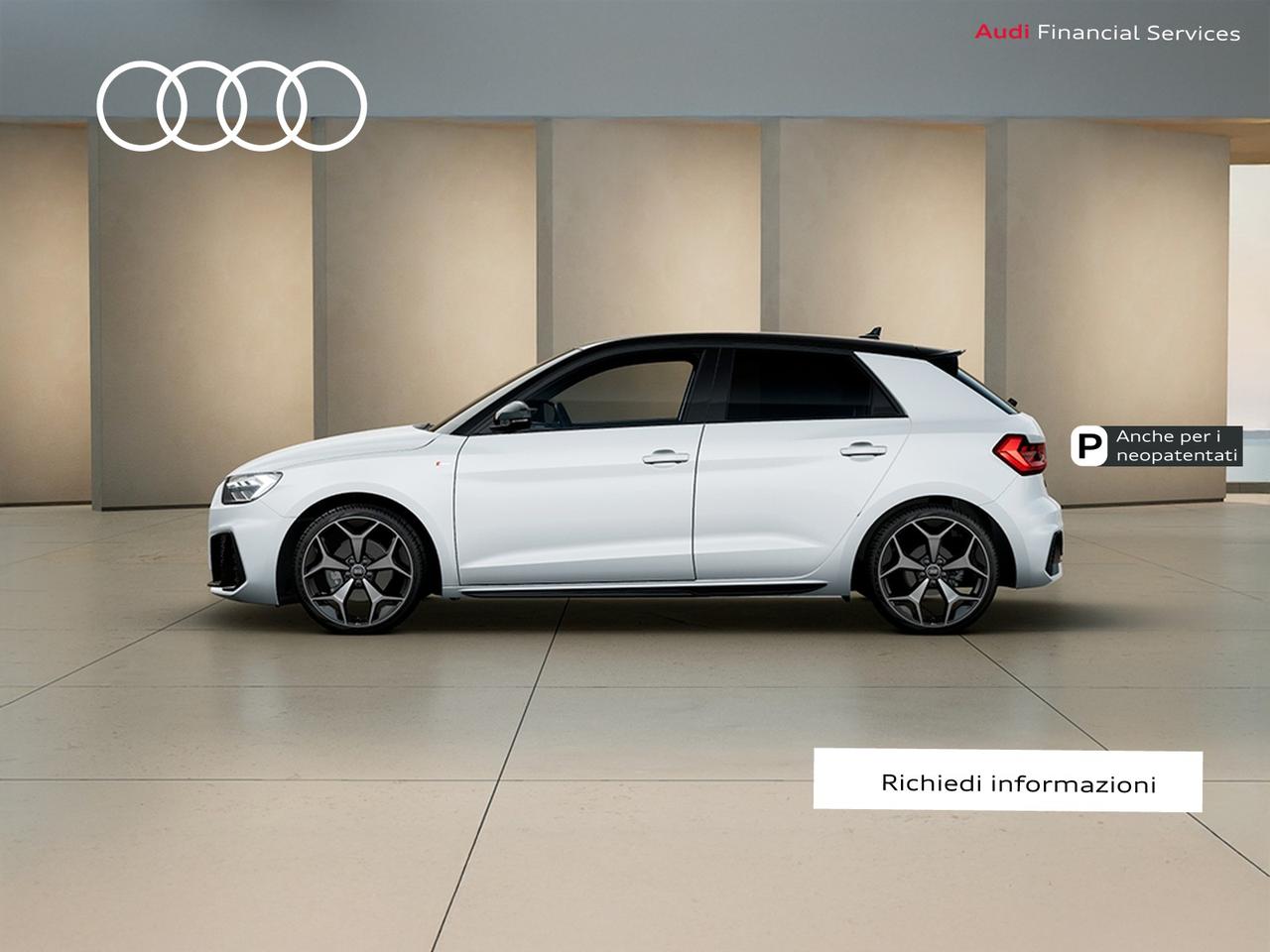 Audi A1 sportback 30 1.0 tfsi identity black 116cv s-tronic