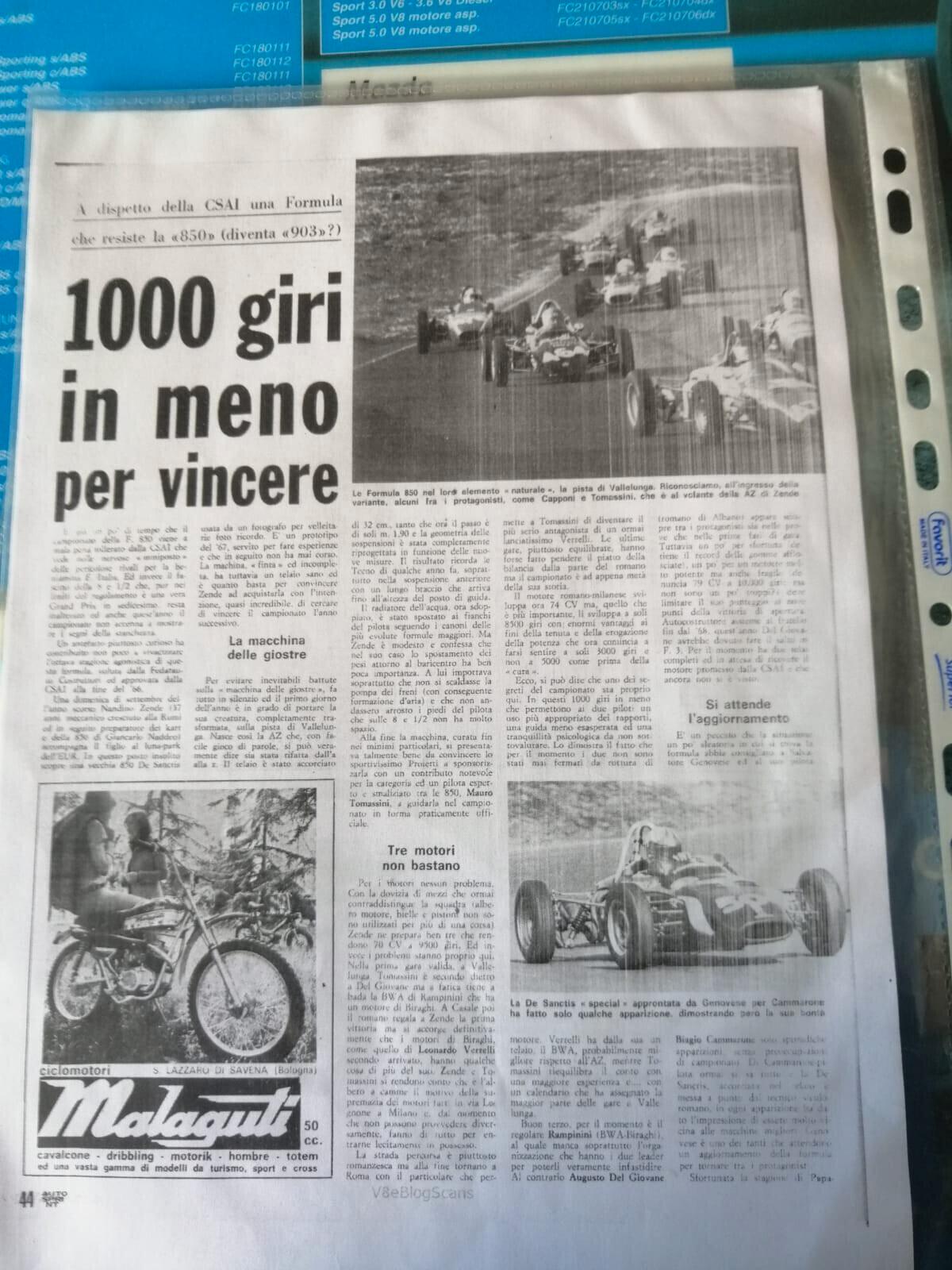 Abarth Altro Formula 850 AZ De Sanctis