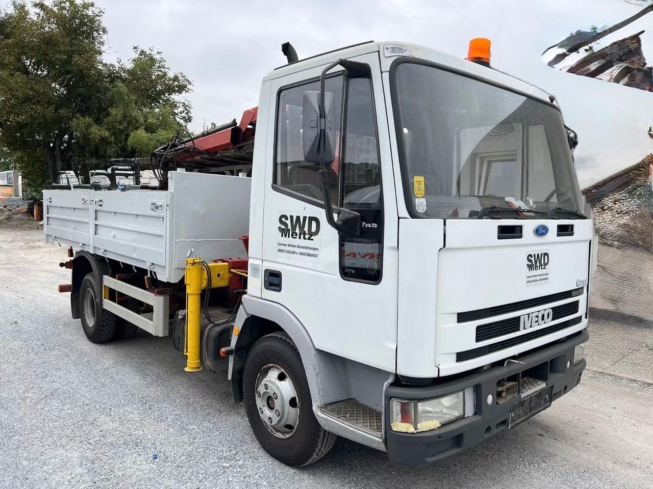 IVECO EUROCARGO TECTOR 75E15 RIBALTABILE CON GRU E BENNA