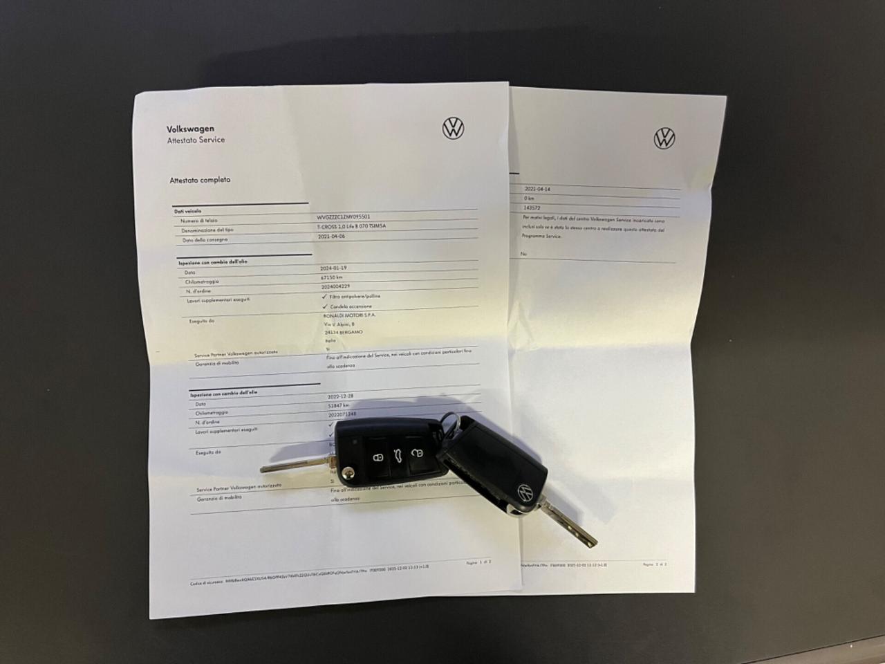 Volkswagen T-Cross 1.0 TSI 95cv 2021