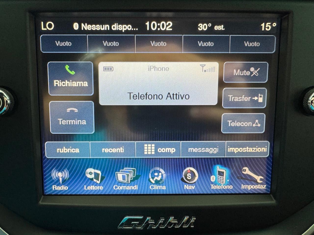 Maserati Ghibli 3.0 V6 ds 250cv Cerchi 20 Pelle Tabacco