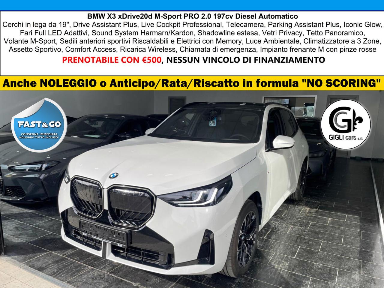BMW X3 XDrive20d M-Sport PRO NEW MODEL C19" Tetto MSport