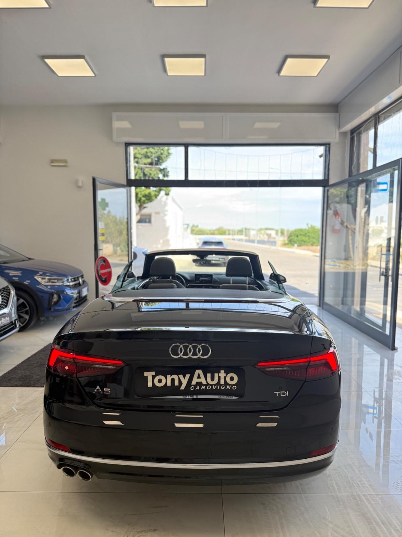 Audi A5 Cabrio 40 2.0 tdi Sport 190cv CAMBIO s-tronic NAVIGATORE, INTERNI IN PELLE, ANDROID AUTO, KM CERTIF