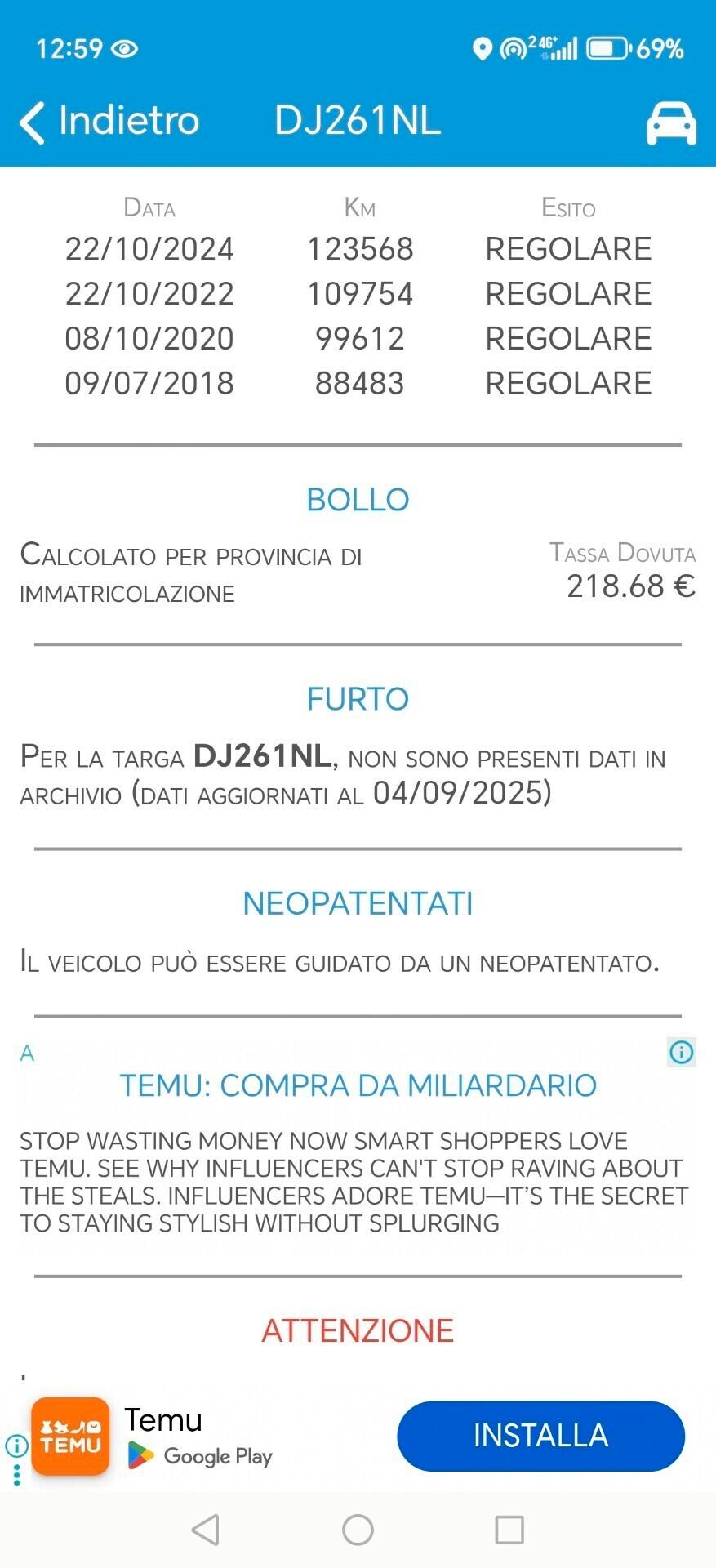 Audi A3 SPB 1.9 TDI 5P AMBITION OK NEOPATENTATI