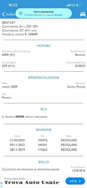 Bentley Continental GT asi