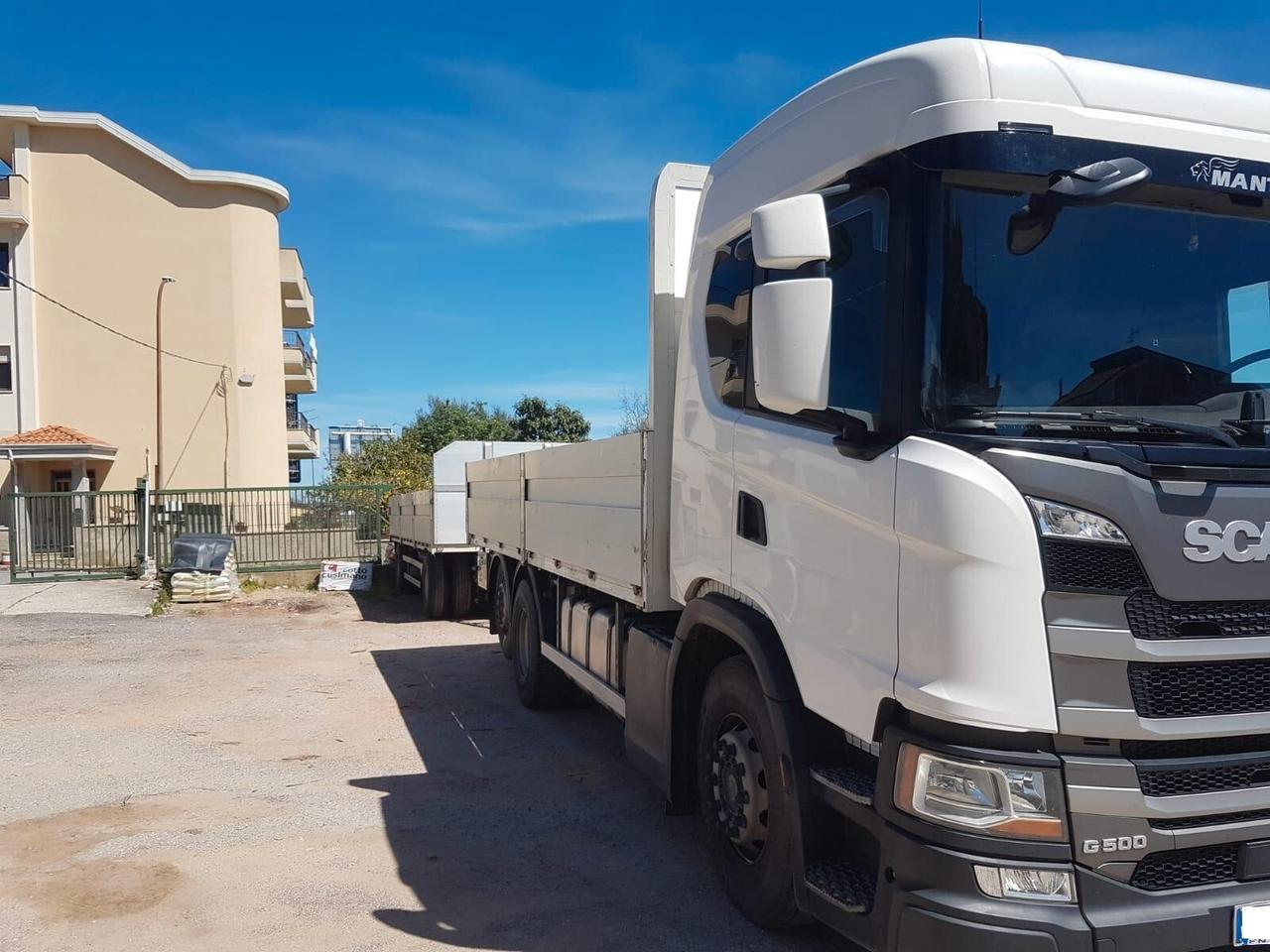 Scania G 500 tre assi cassone fisso