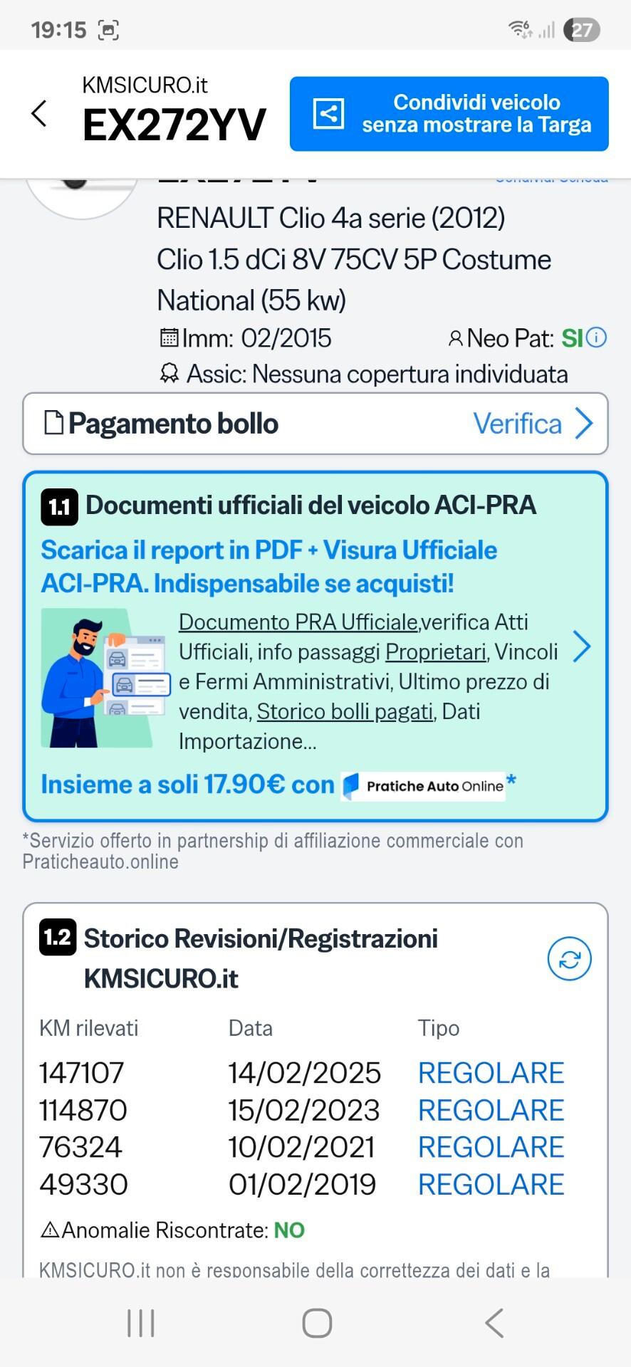 Renault Clio 1.5 dCi perfetta E garantita 12 mesi