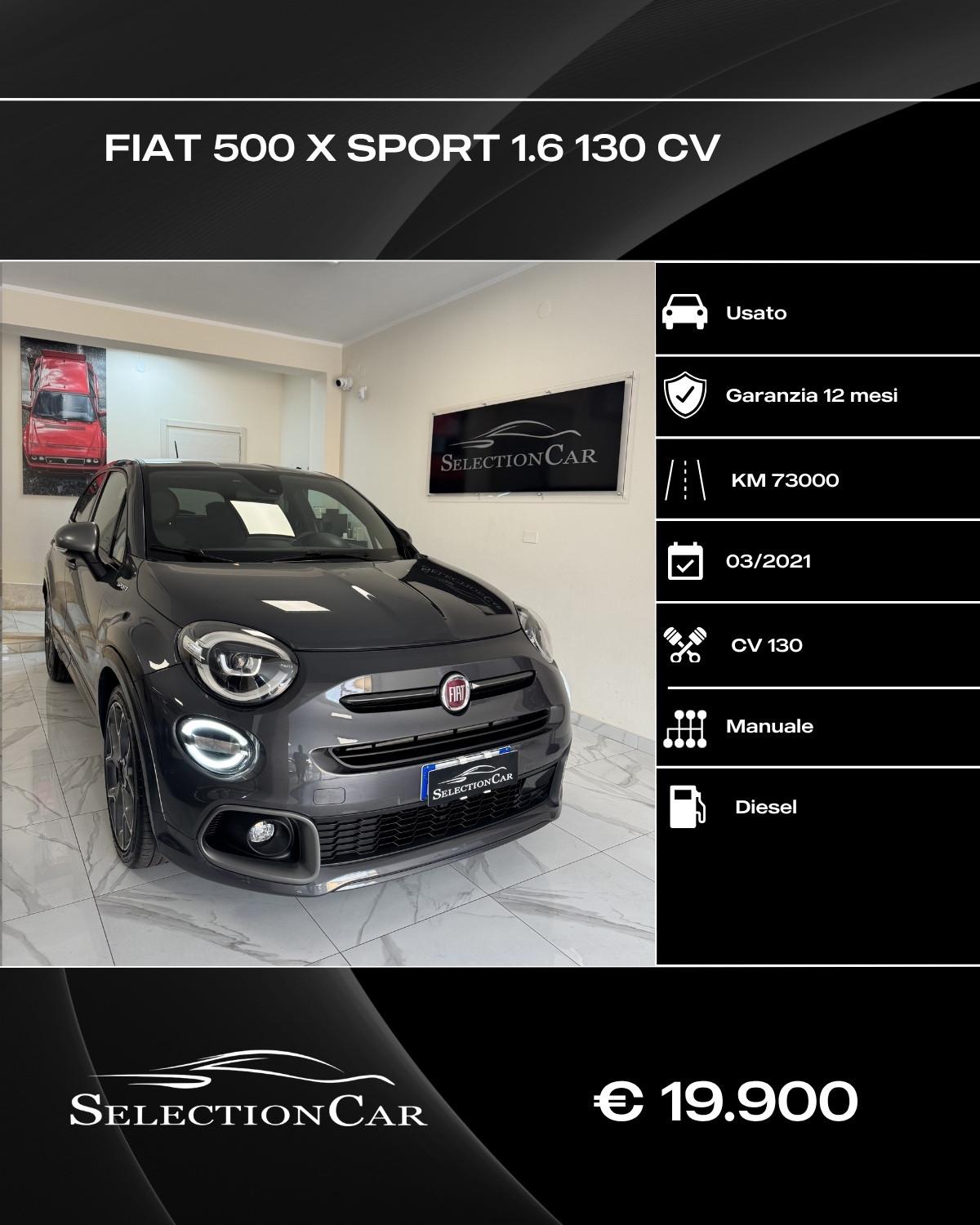 Fiat 500X 1.6 MultiJet 130 CV Sport