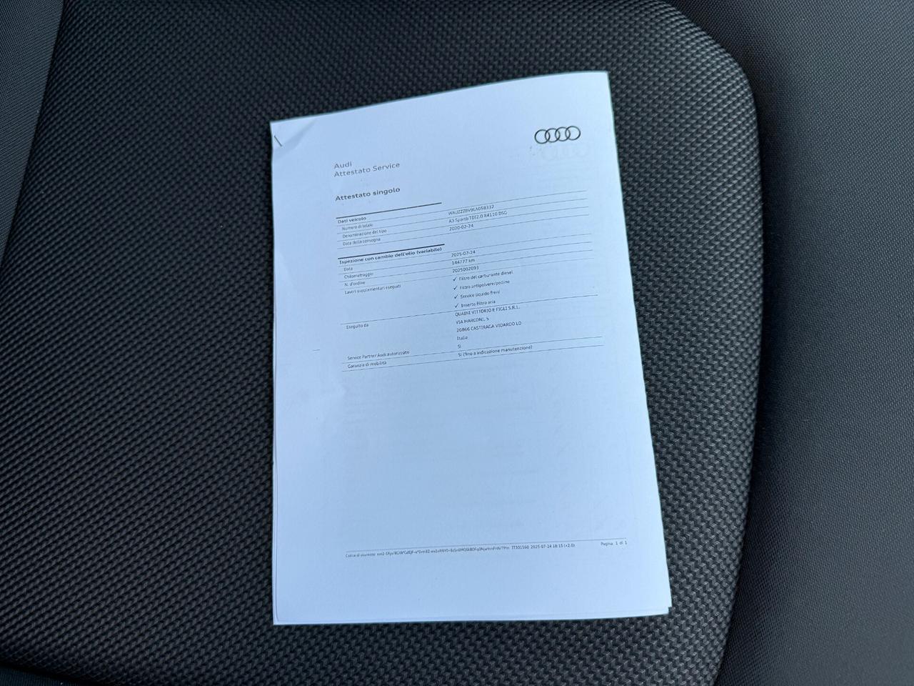 Audi A3 SPB 35 2.0 TDI Stronic *CAR PLAY - 2020