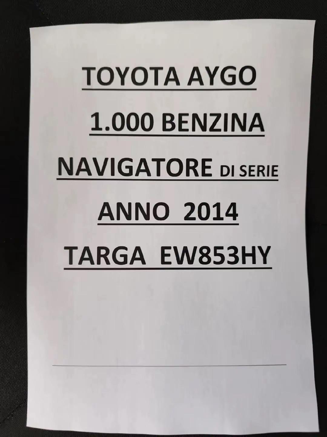Toyota Aygo 1.0 BENZINA NAVIGATORE