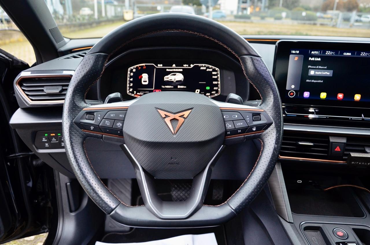 CUPRA LEON 1.5 HYBRID 150cv DSG, UNICOPROPRIETARIO, SERVICE UFF CUPRA, UFF ITALIANA, FULL LED, RETROCAMERA, APPLE ANDROID, PERMUTE