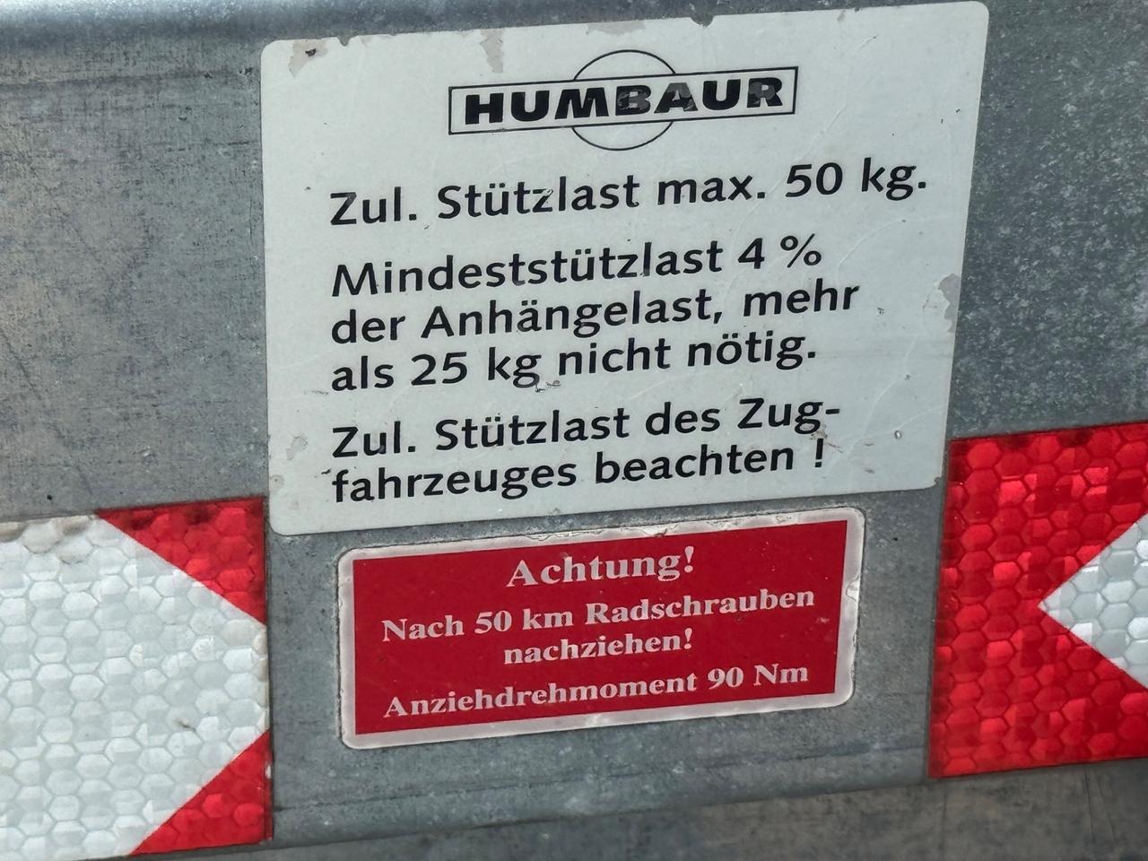 Rimorchio Humbaur 950kg Frenato per Moto