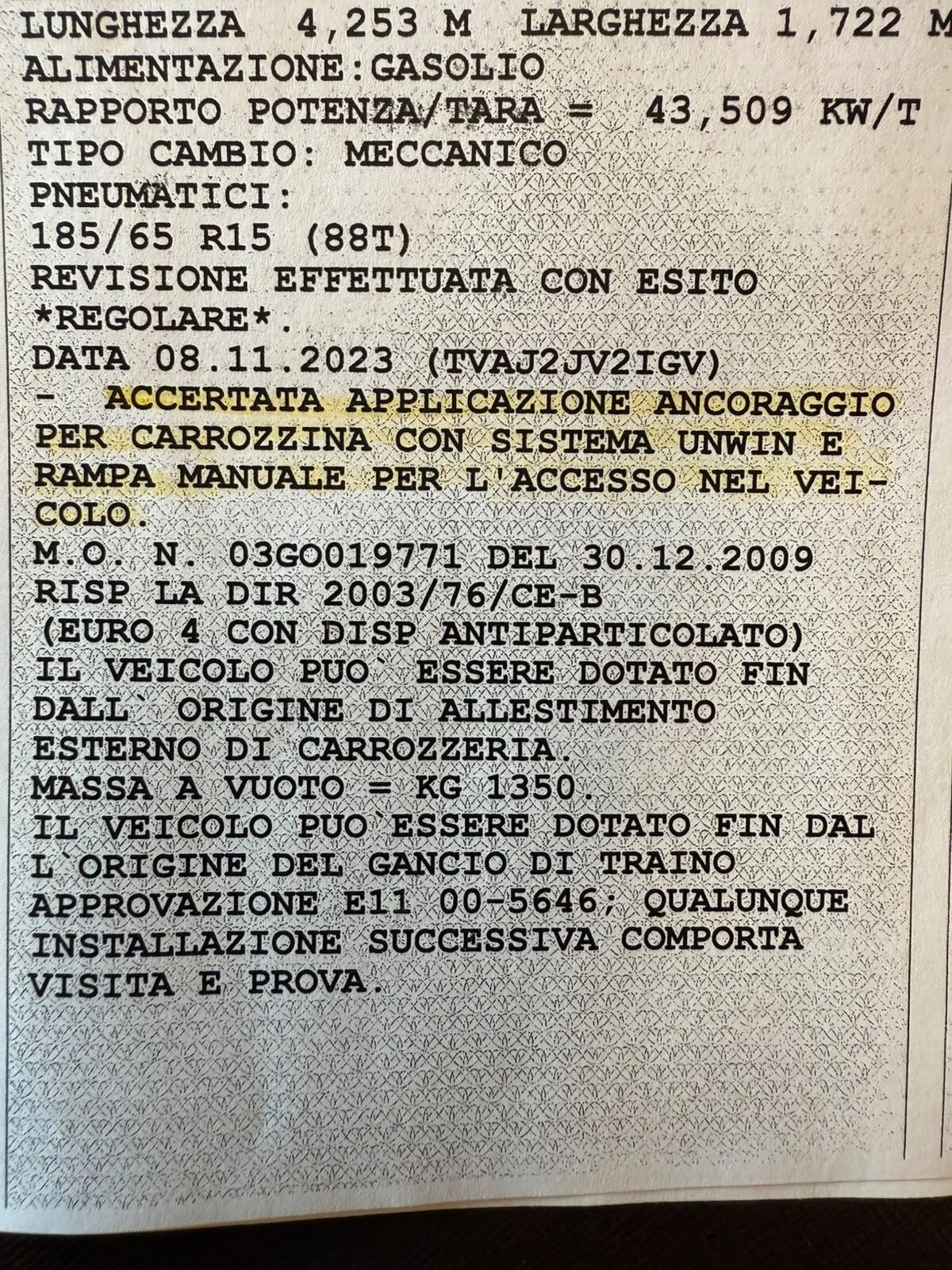 Fiat Doblo 1.3 Multijet TETTO ALTO