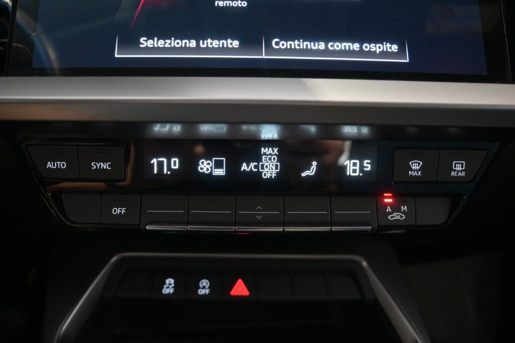 AUDI A3 SPORTBACK 30 TDI 115CV 6M. BUSINESS ( FARI LED - VIRTUAL COCKPIT - CRUISE - CLIMA BIZONA - MIRROR - NAVI - SENSORI POST. ) CC. 1.968