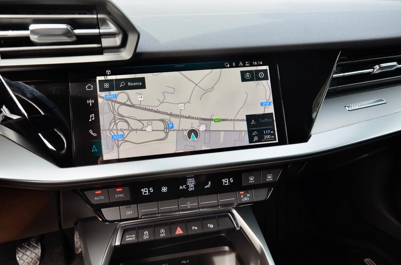 AUDI A3 SPB 30 1.0 TFSI S-LINE EDITION 110cv, UNICOPROPRIETARIO, SERVICE AUDI, UFF ITALIANA, EURO 6D, NAVI, RETROCAMERA, 18", PERMUTE