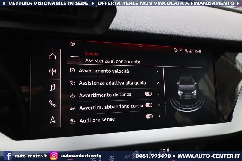 Audi A3 Sportback 35 TFSI Advanced LED 1.5 150CV