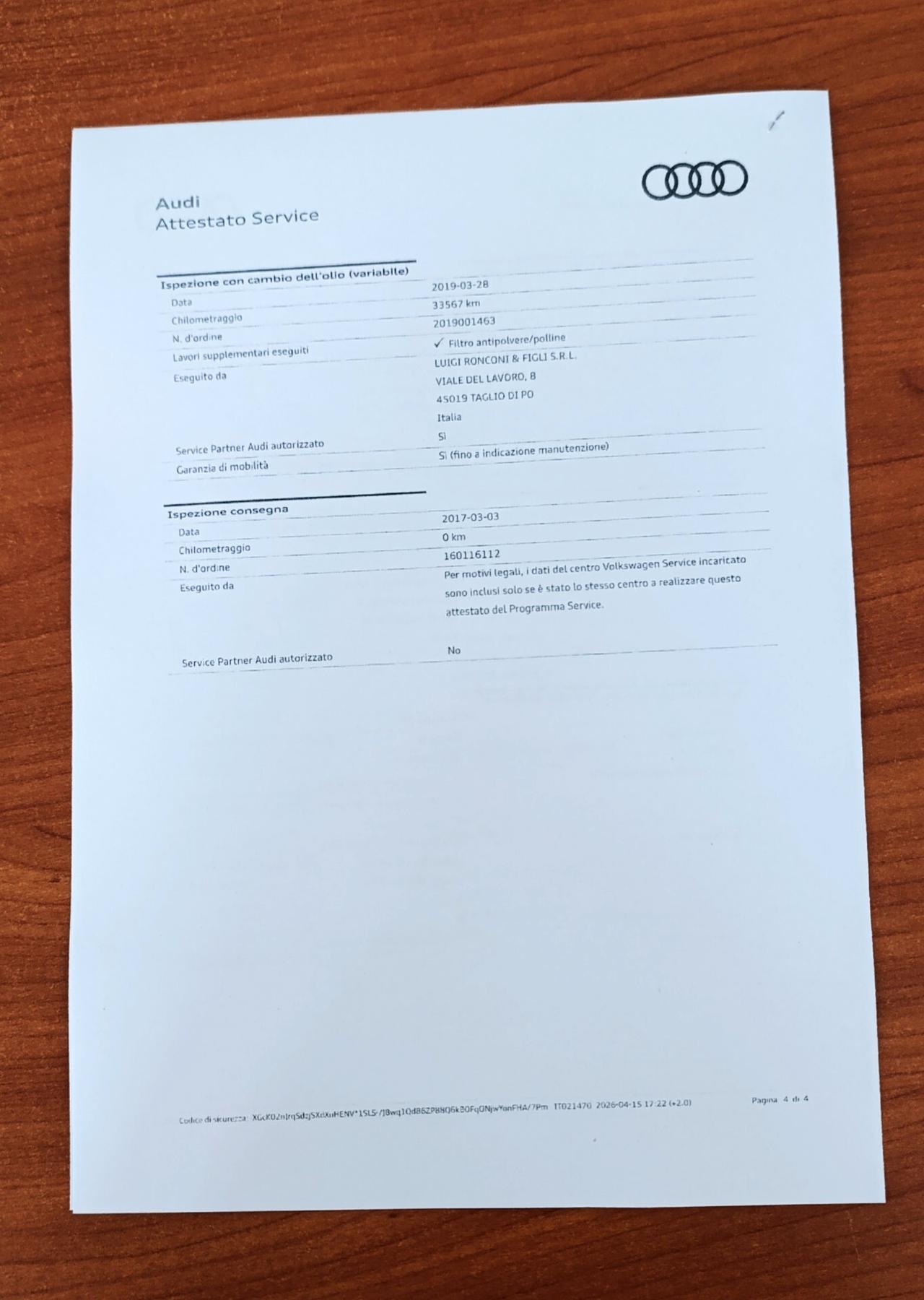 Audi A3 SPB 1.6 TDI 110cv Sport - Uniproprietario - Service completo