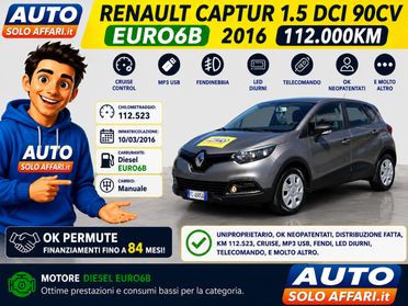 Renault Captur 1.5 DCI EURO6B DISTRIBUZIONE FATTA UNIPROPRIETARIO