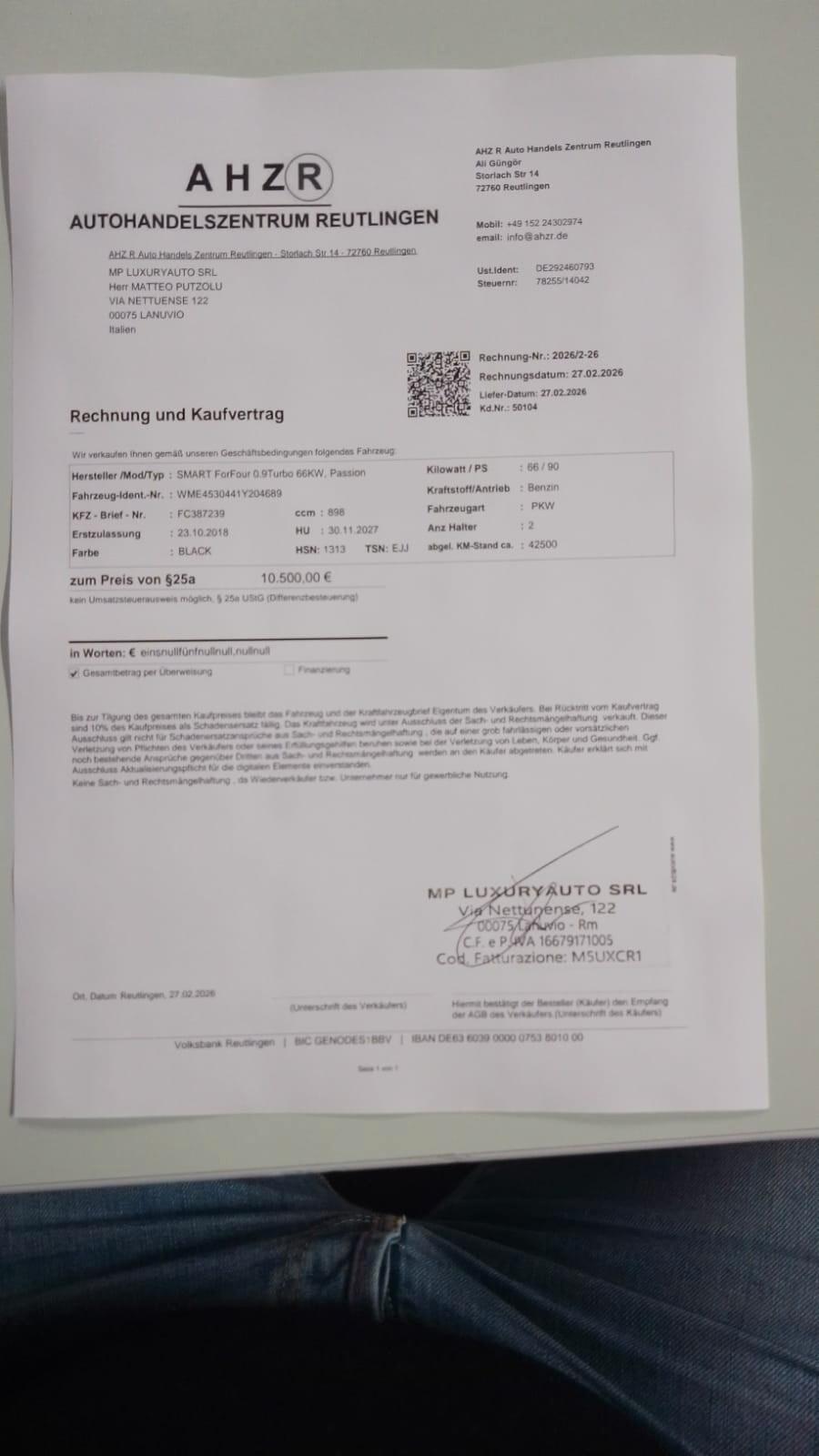 Smart ForTwo 1000 52 kW coupé pure