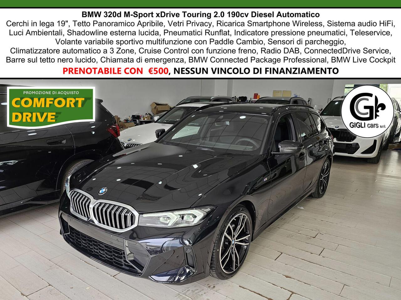 BMW Serie 3 Touring XDrive M-Sport Tetto Navi C.Lega19" PDC MSport M