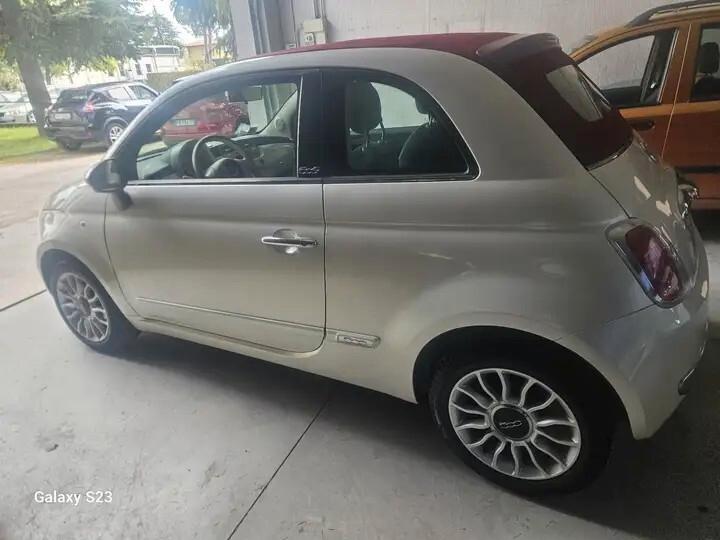 FIAT 500C 1.2 Lounge | Solo 63.000 km | Bianco Perla & Capote Rossa