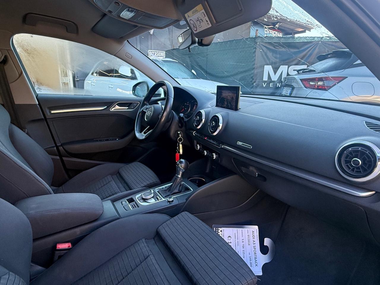 AUDI A3 Sportback 1.6 TDI 115cv Stronic Sport