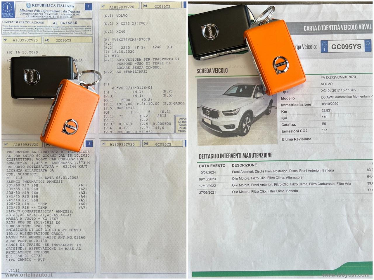 VOLVO XC40 D3 AWD Geartronic Momentum Pro IVA DEDUCIBILE
